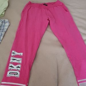 NEW Pink DKNY girls sweat pants
